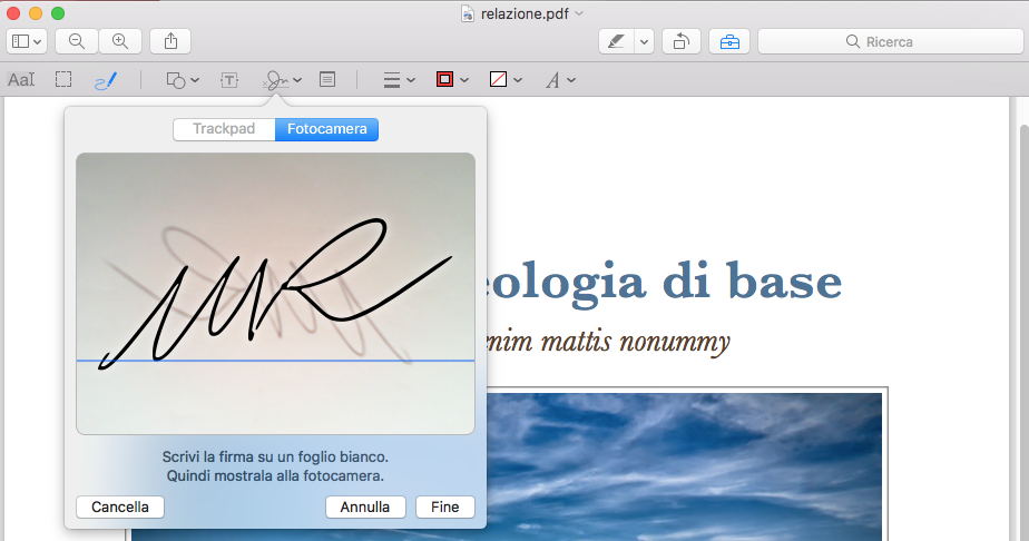relazione