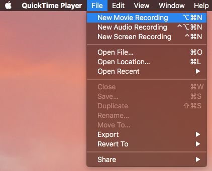 apriamo Quicktime sul nostro Mac (lo trovate cliccando su Launchpad oppure andando in Finder e poi dentro la cartella Applicazioni)