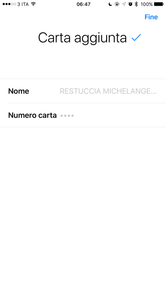 Appel Pay carta aggiunta